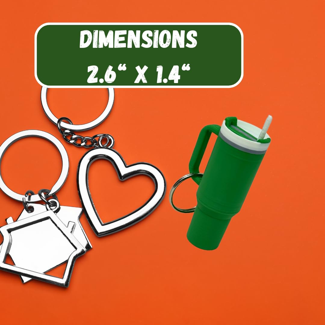 Tumbler Cup Replica Keychain | Popular Water Bottle Replica Mug Key Tag for Car Keys | Made in USA