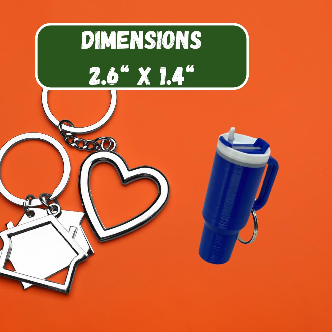Tumbler Cup Replica Keychain | Popular Water Bottle Replica Mug Key Tag for Car Keys | Made in USA