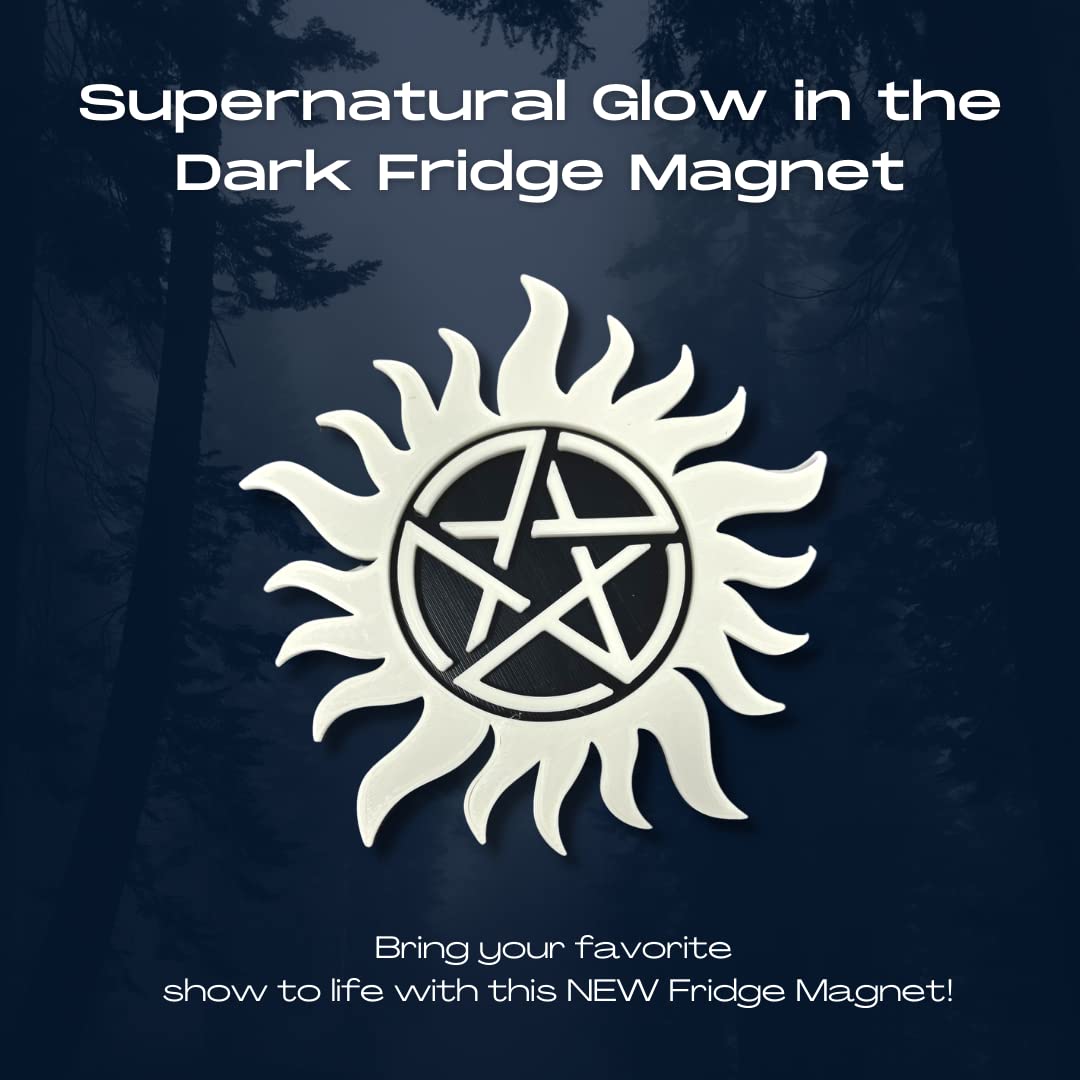 Supernatural Glow in The Dark Fridge Magnet - Supernatural Merchandise Perfect for Fans of The Show