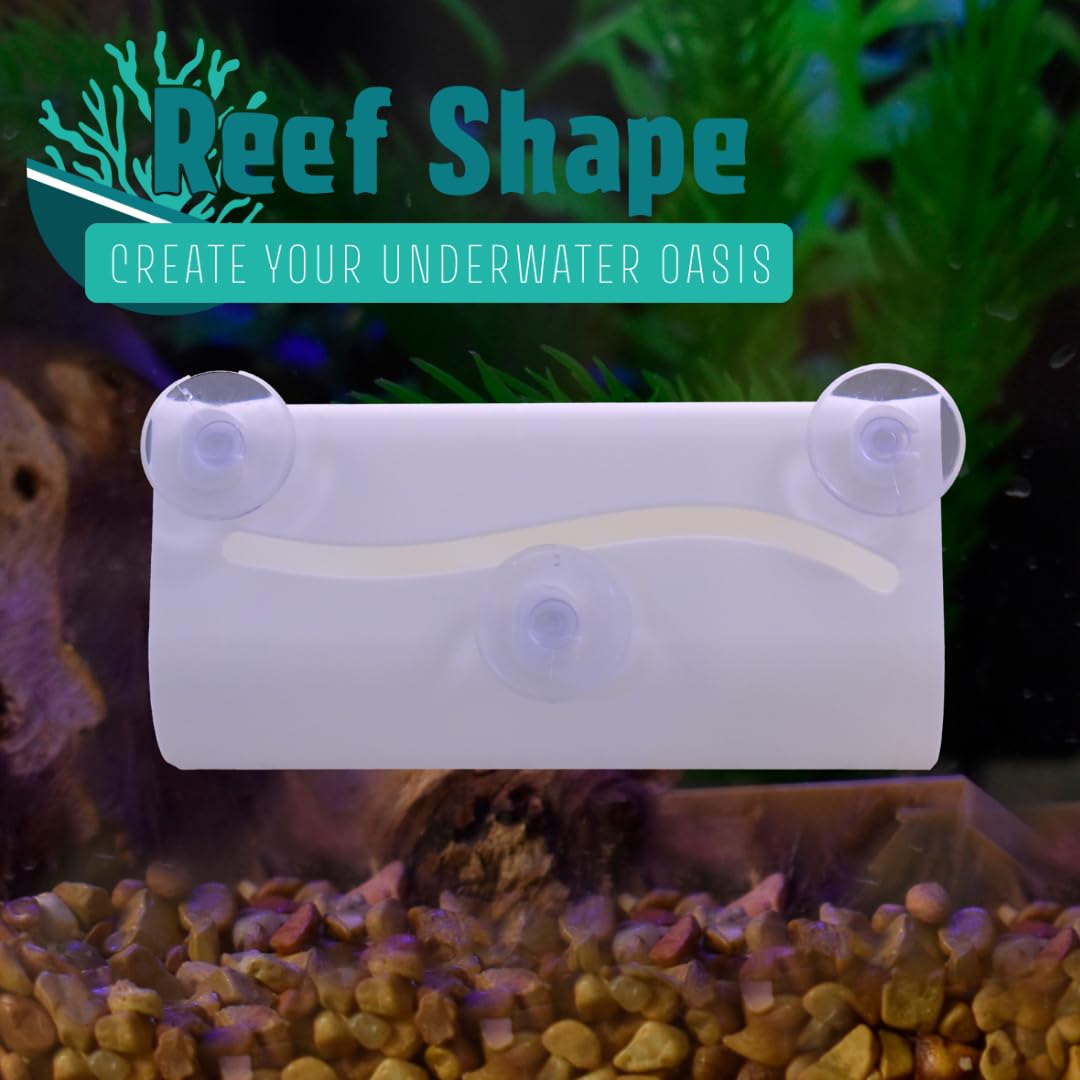Chatelet REEFSHAPE - Betta Fish or Axolotl Amphibian Tunnel Hide | Viewing Tunnel for Aquariums | Made in USA