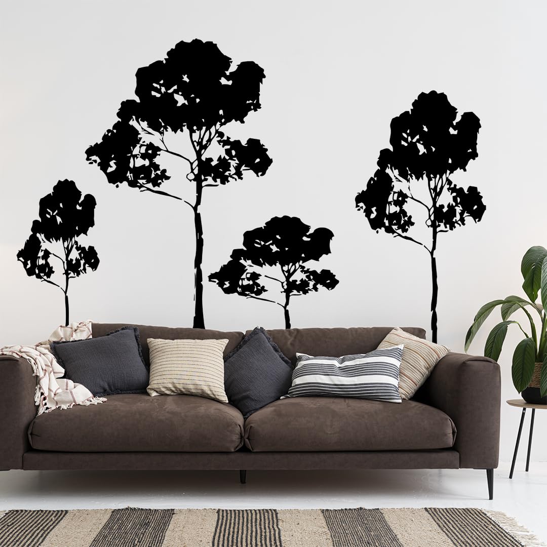 Wall Decals for Kids Rooms – Black Trees – Made in USA - Black Trees, Large