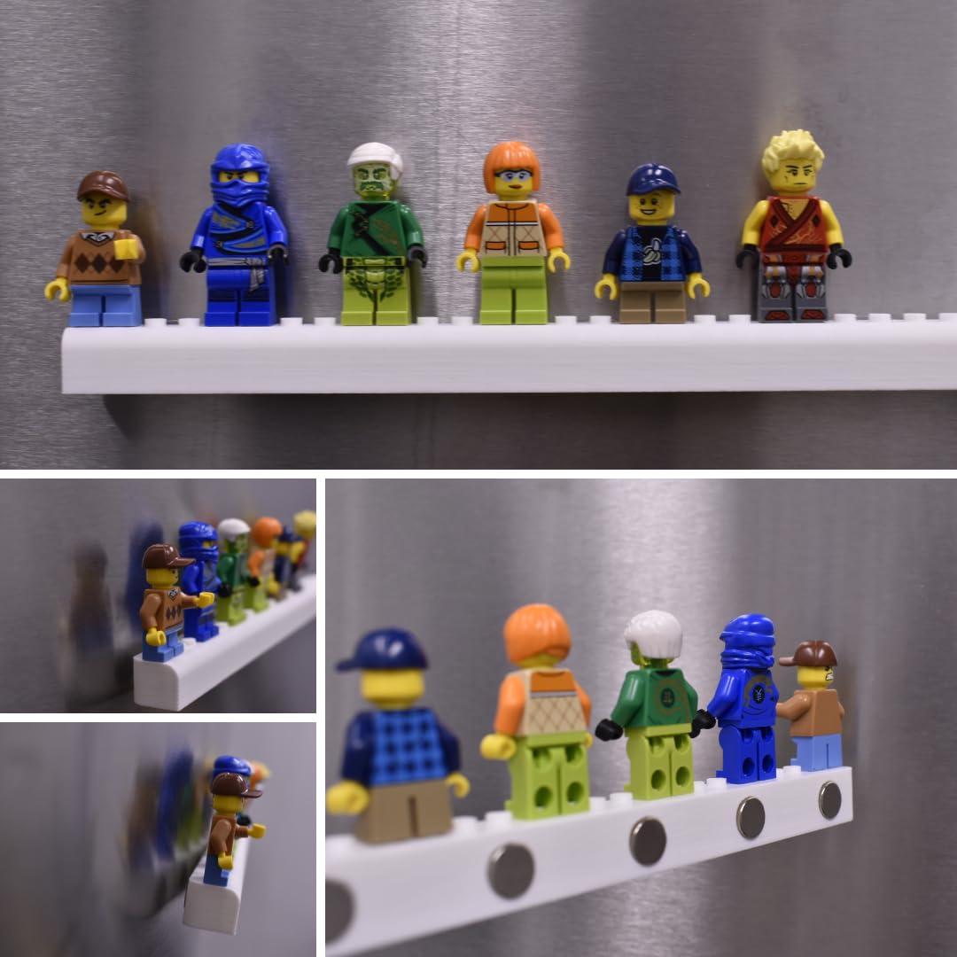 Collectibles Display Fridge Magnet Compatible with Lego Minifigures | Display Figurines on Fridge or Metal Surfaces | Made in USA