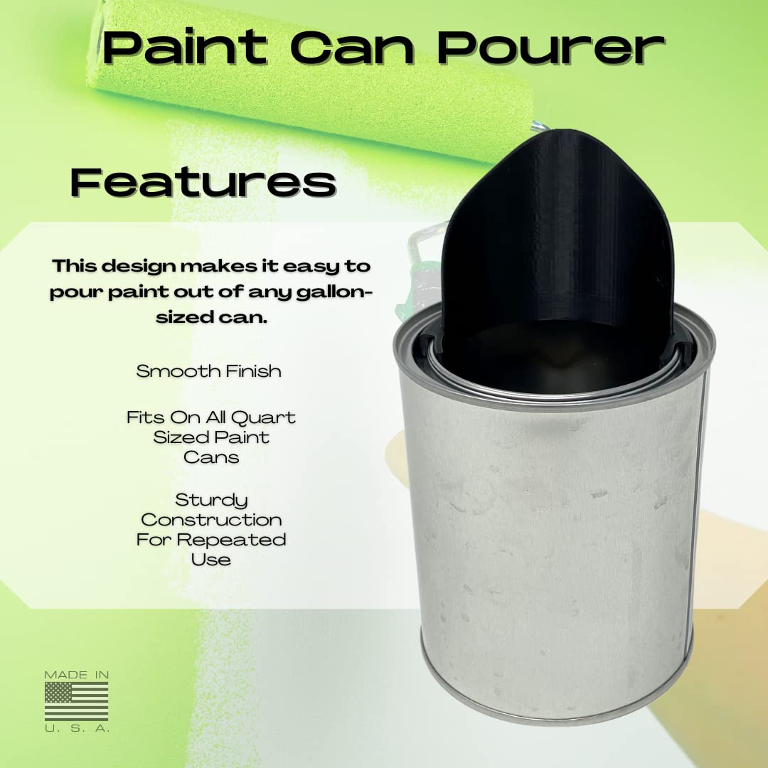 Paint Can Pourer - Fits Quart-Sized Paint Cans - Made in USA