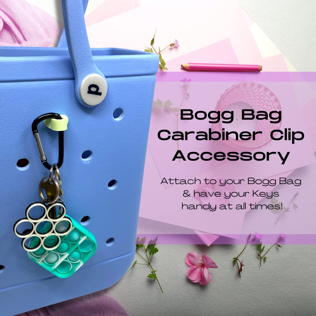 BOGLETS - Bogg Bag Carabiner Keys Holder Charm Accessory - Secure & Organize Your Keys or Other Valuables in Your Bogg Bag