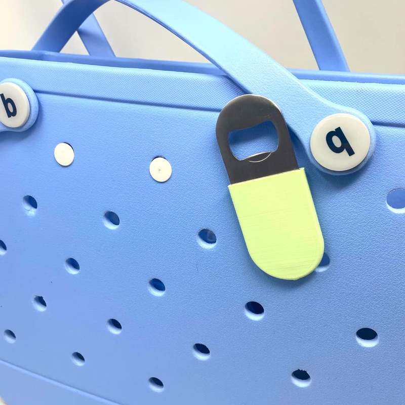 BOGLETS - Bottle Opener Charm Accessory For Bogg Bags - Keep a Bottle Opener Handy with your Tote Bag - Multiple Color Options - Made in the USA