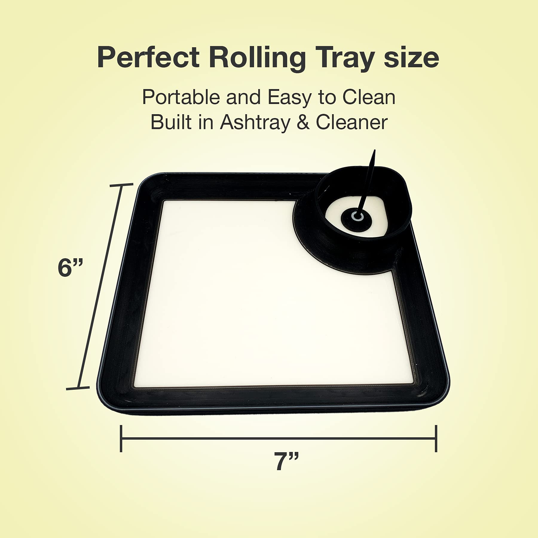 Glow in the Dark All Purpose Tray - Perfect Sized Tray with Replaceable & Detachable Cleaner Heads for Easy Storage & Travel