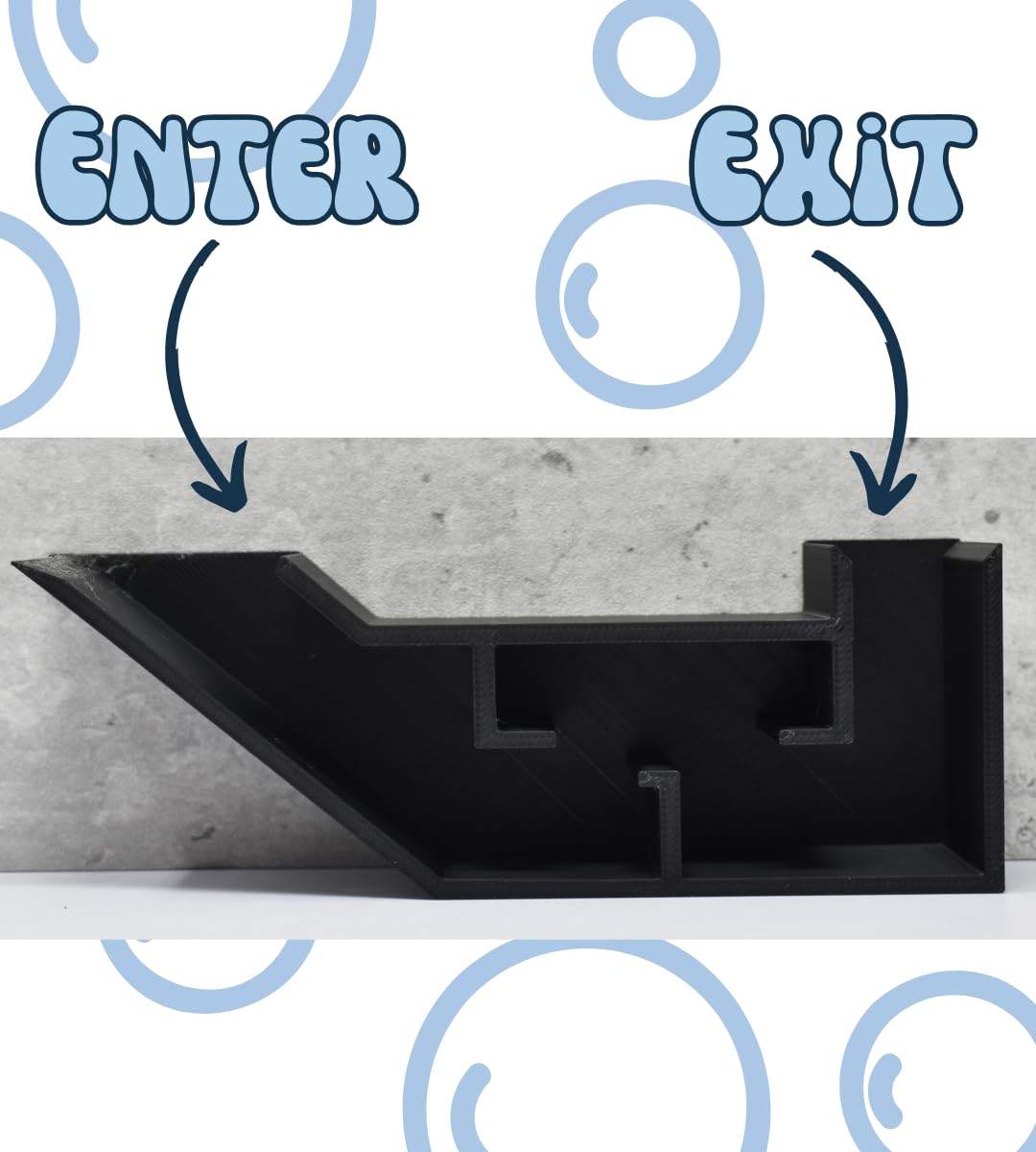 Chatelet Aquarium Underground Tunnel | Fish & Shrimp Hideout for Aquariums | Unique Underground Viewing Tunnel | Made in USA Black