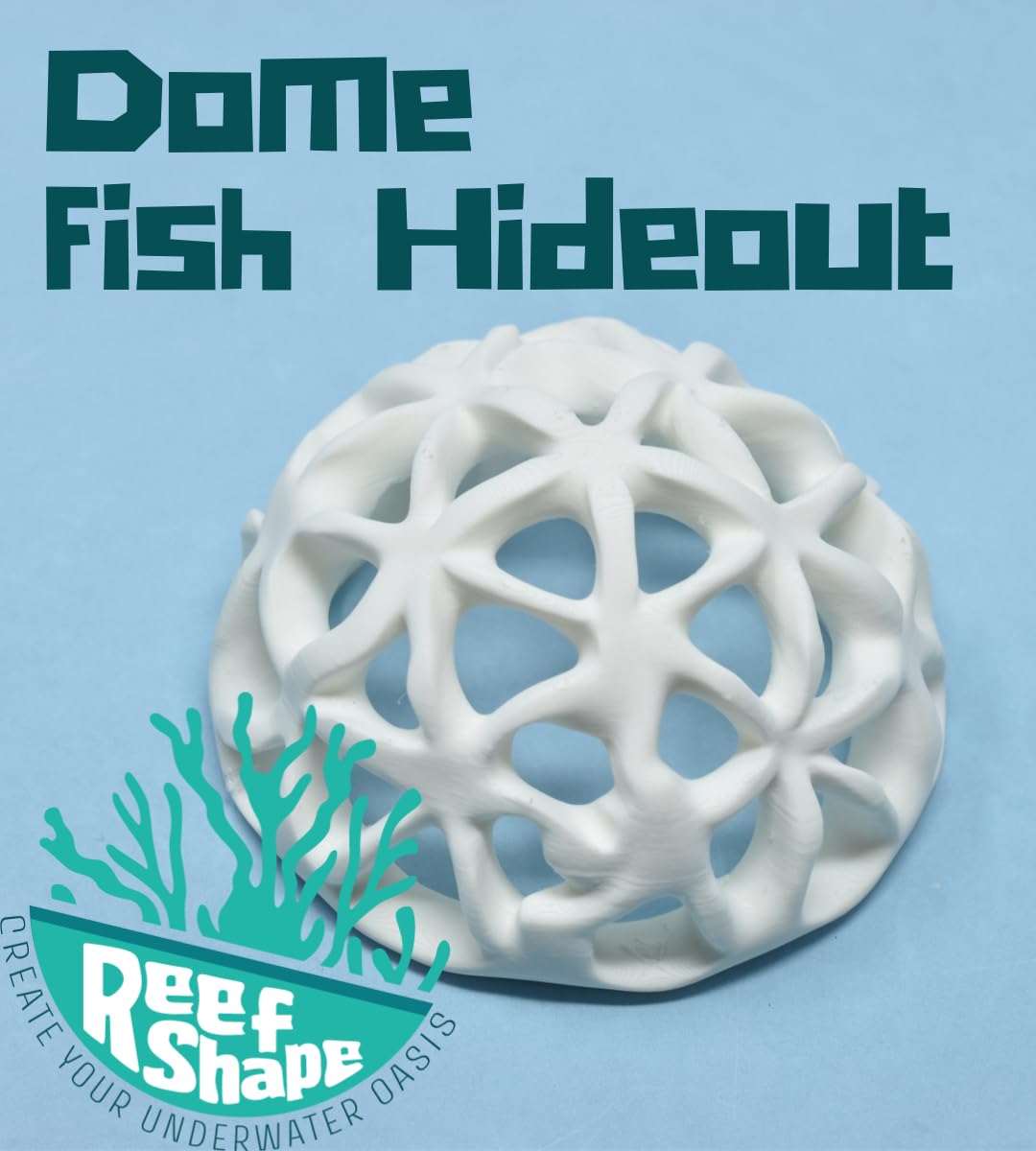 Chatelet REEFSHAPE - Dome Fish or Shrimp Aquarium Hideout | Aquarium Reef Decor & Viewing Dome | Made in USA
