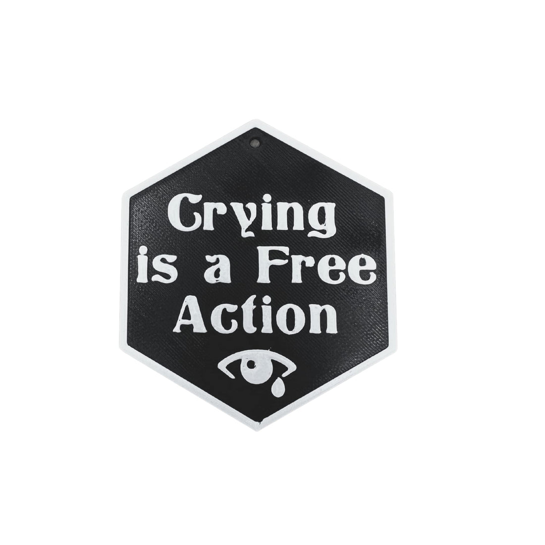 DND Crying is a Free Action Fridge Magnet Token | D&D Tabletop Games Token