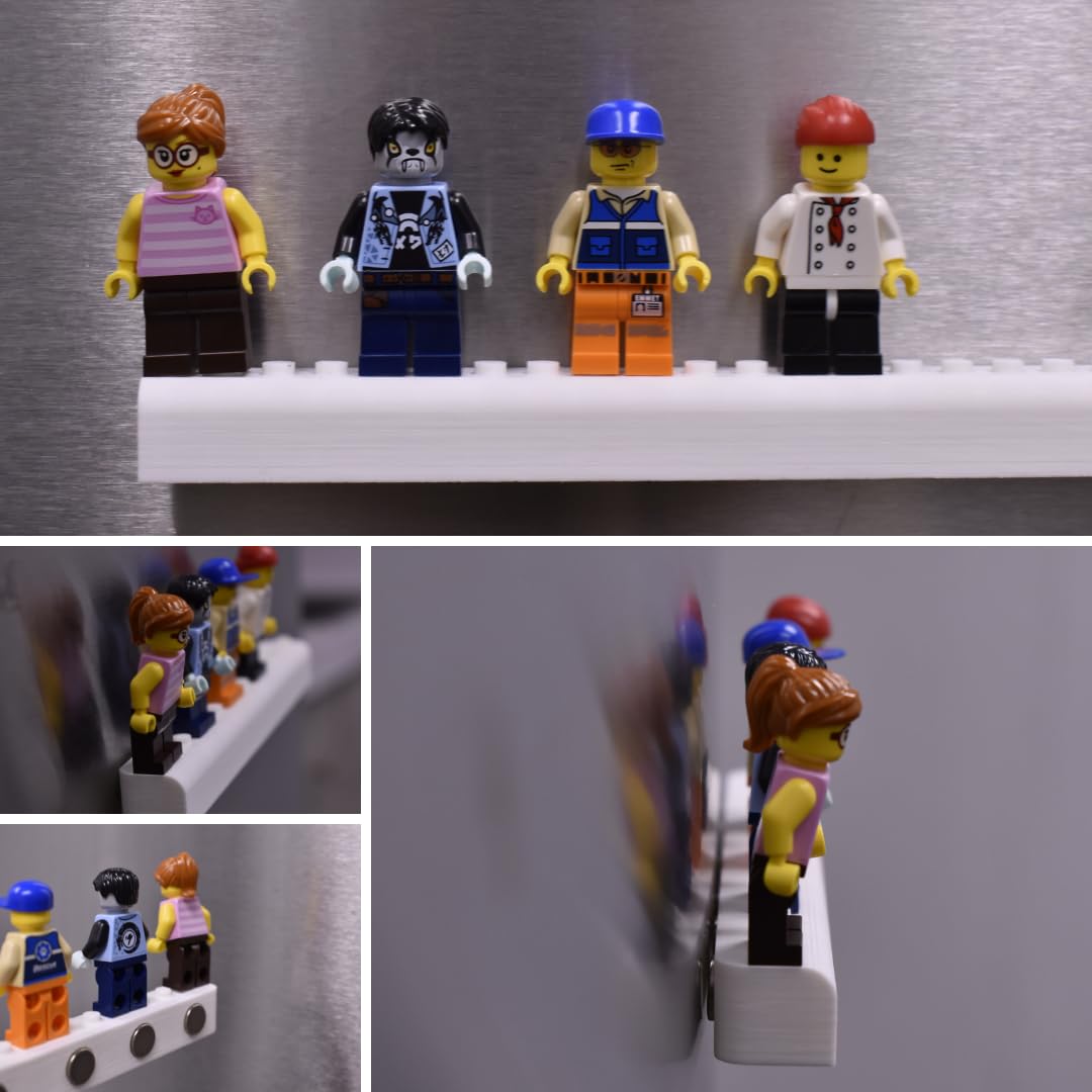 Collectibles Display Fridge Magnet Compatible with Lego Minifigures | Display Figurines on Fridge or Metal Surfaces | Made in USA