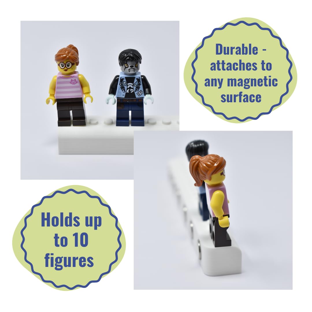 Collectibles Display Fridge Magnet Compatible with Lego Minifigures | Display Figurines on Fridge or Metal Surfaces | Made in USA