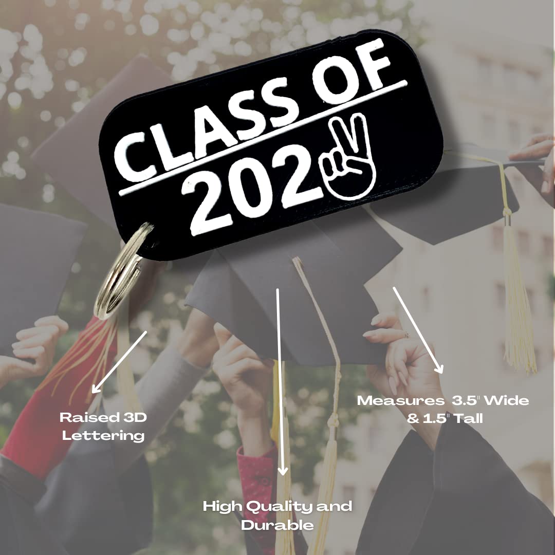 Class of 2022 Graduation Keychain - Perfect Stylish Decoration to Celebrate Graduation - Black & White