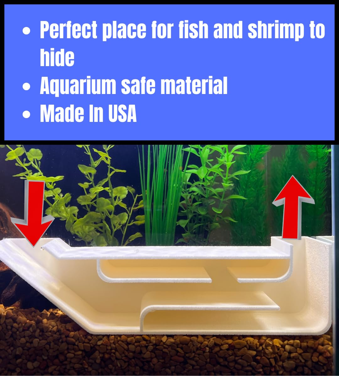 Chatelet REEFSHAPE Aquarium X-Large Underground Tunnel | Fish & Shrimp Hideout for Aquariums | Unique Underground Viewing Tunnel | 9.75" X 2.5" | Made in USA XL