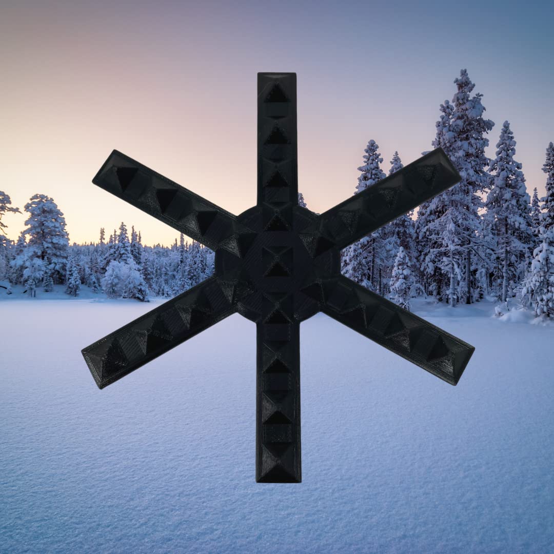 Snowboard Stomp Pad - Snowflake Spike Pattern - Specialized Stomp Pad Designed for Better Grip & Adhesion to Snowboards