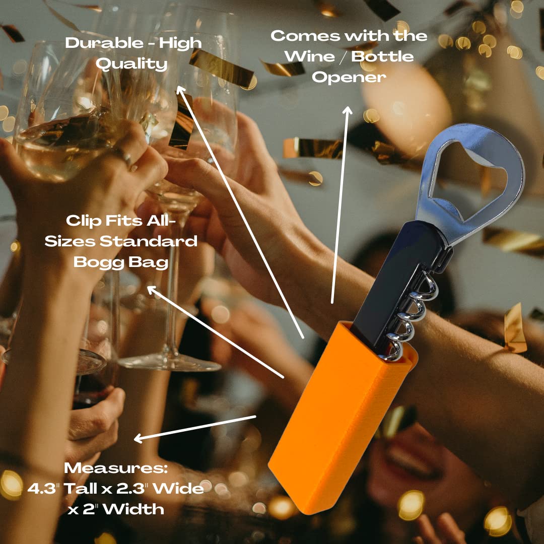 BOGLETS - Wine & Bottle Opener Charm Accessory Compatible with Bogg Bags - Keep a Wine Opener Handy with your Tote Bag