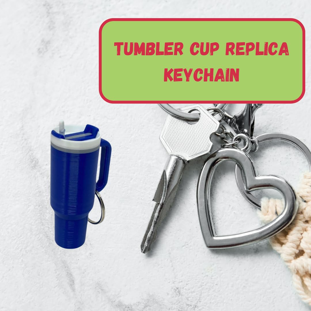 Tumbler Cup Replica Keychain | Popular Water Bottle Replica Mug Key Tag for Car Keys | Made in USA