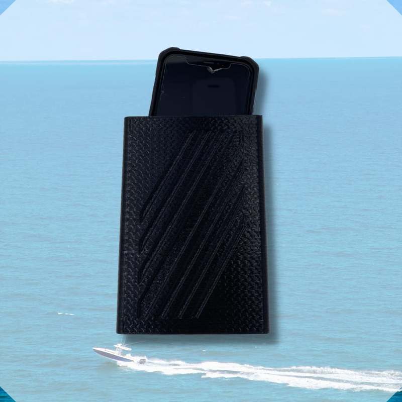 FRESHe Boat Phone Holder - Keep Your Phone Dry and Safe on The Water - Easily Mounts to Any Boat and Holds Any Phone - Black