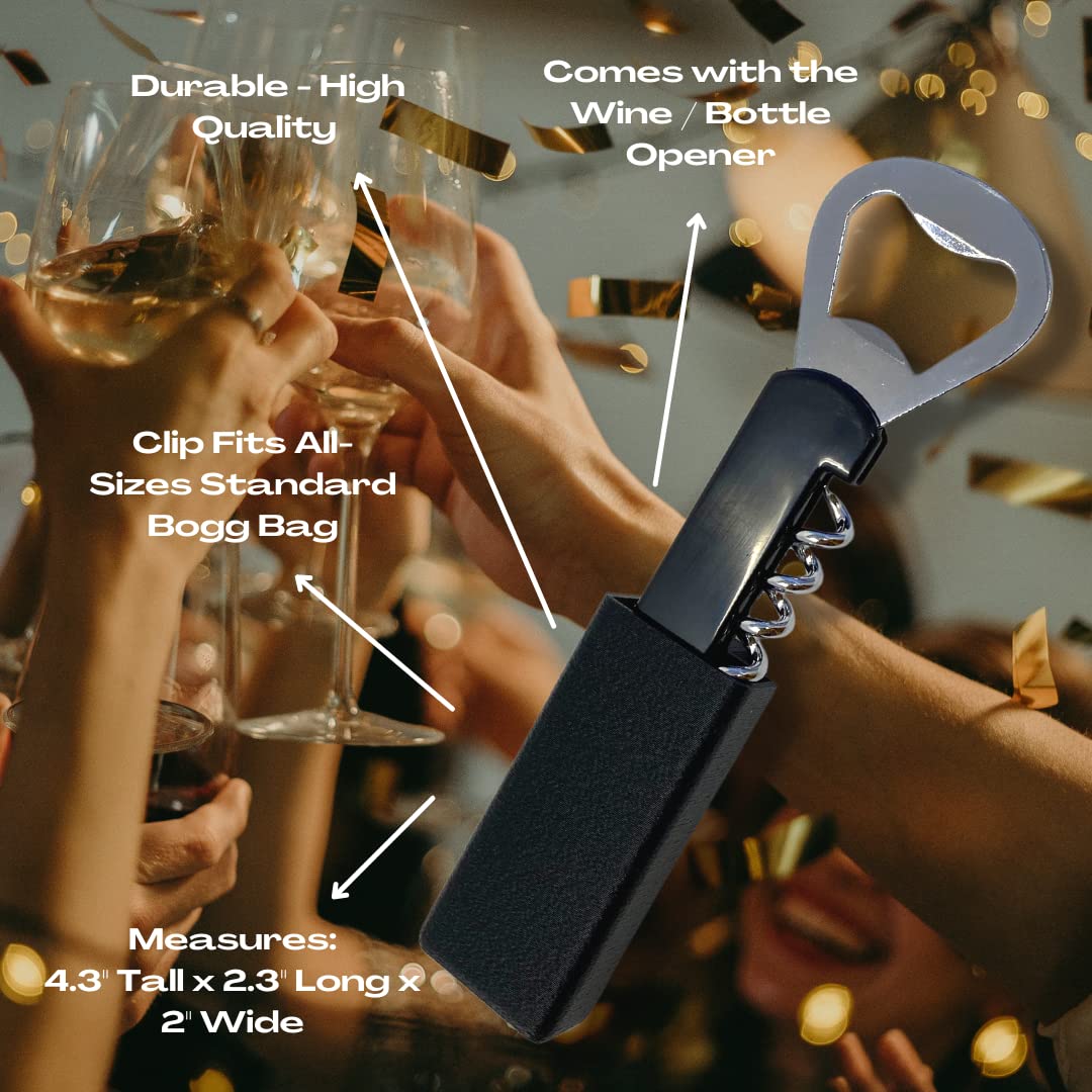 BOGLETS - Wine & Bottle Opener Charm Accessory Compatible with Bogg Bags - Keep a Wine Opener Handy with your Tote Bag