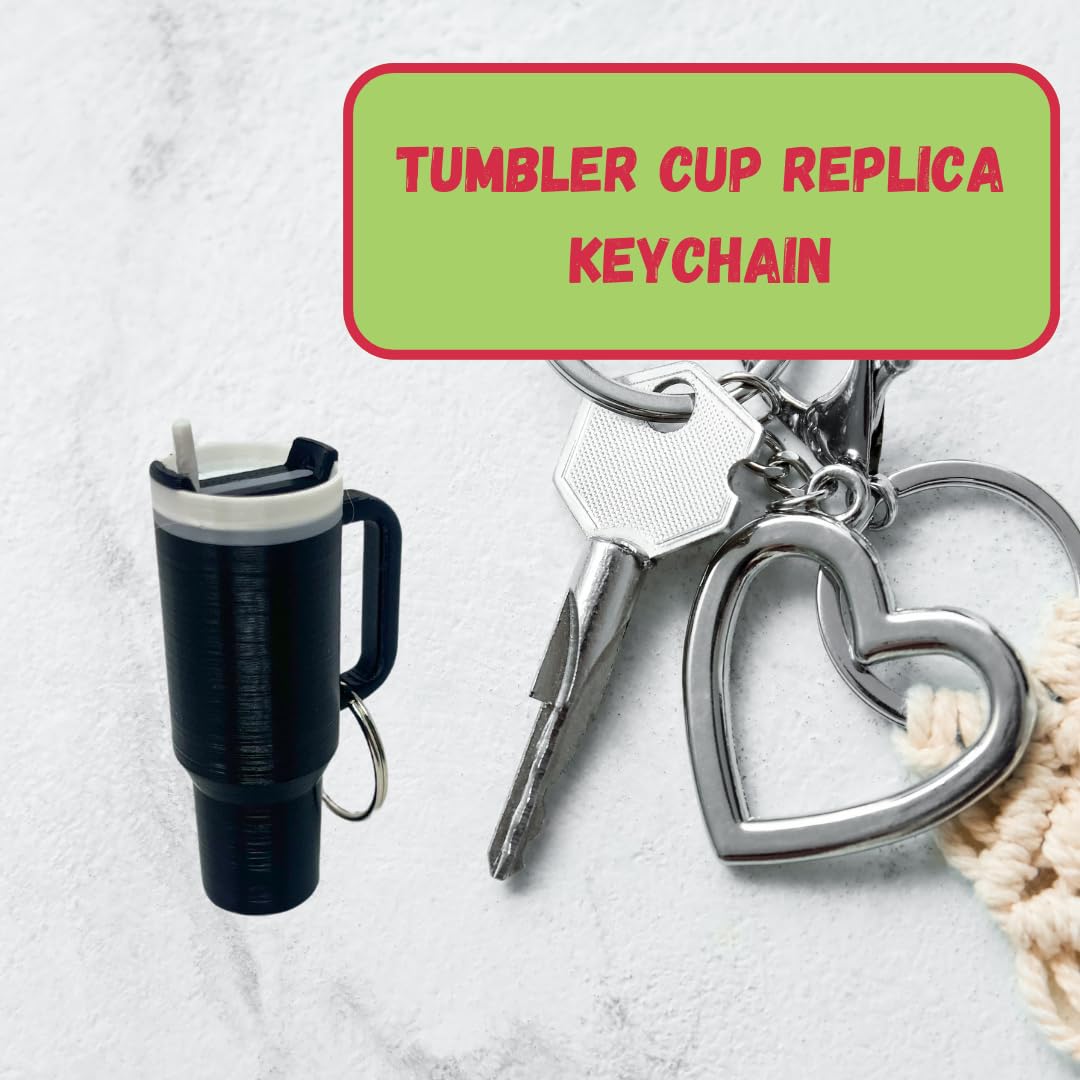Tumbler Cup Replica Keychain | Popular Water Bottle Replica Mug Key Tag for Car Keys | Made in USA