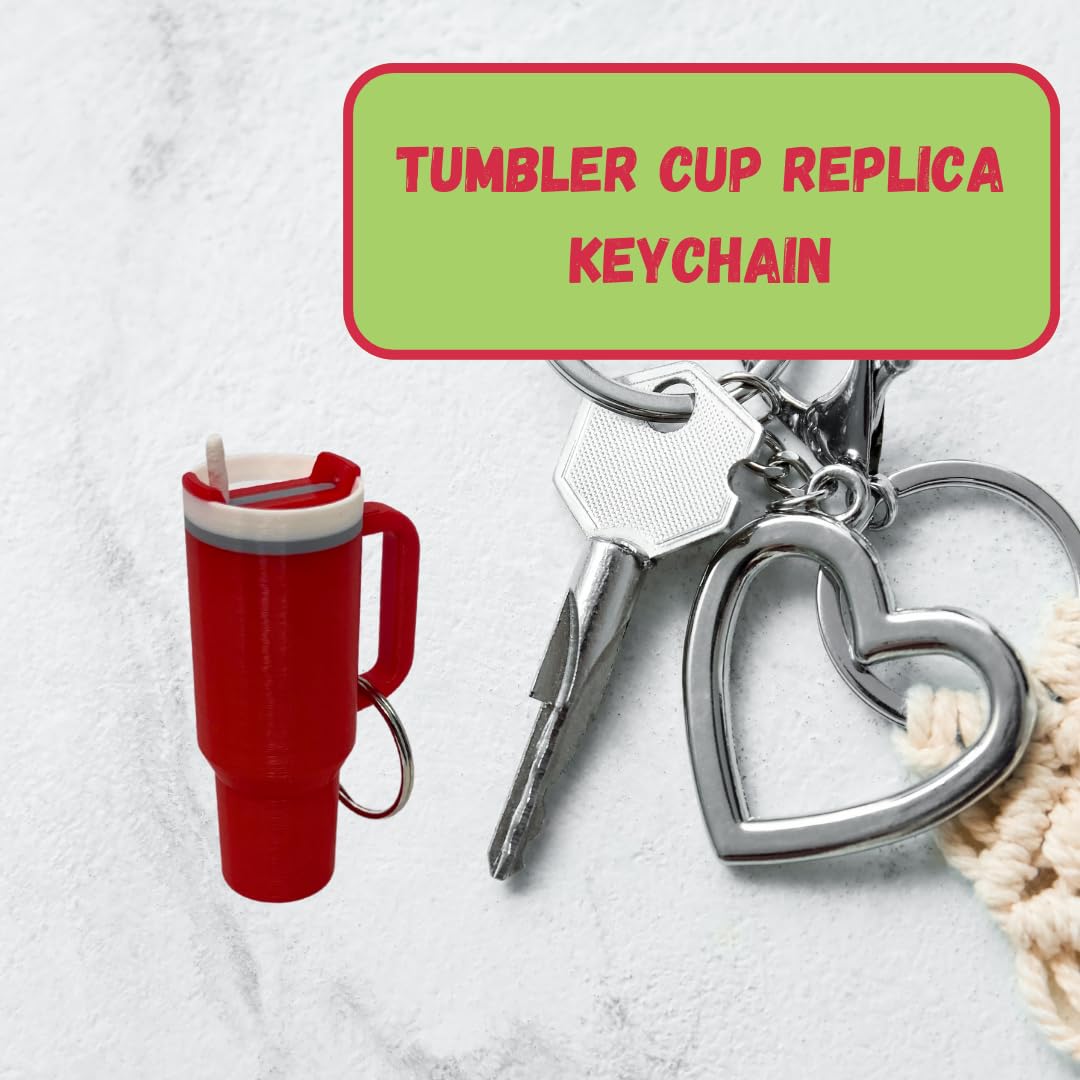 Tumbler Cup Replica Keychain | Popular Water Bottle Replica Mug Key Tag for Car Keys | Made in USA