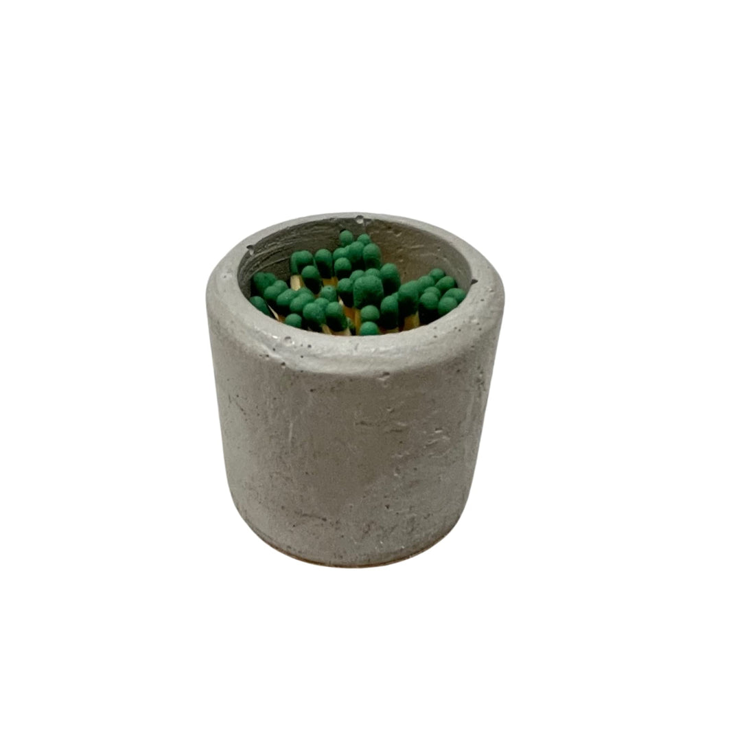 Gray Concrete Candle Matches Holder - Rugged Cement Matches Holder Accessory - Stylishly Organize & Display Matches - Made in USA!