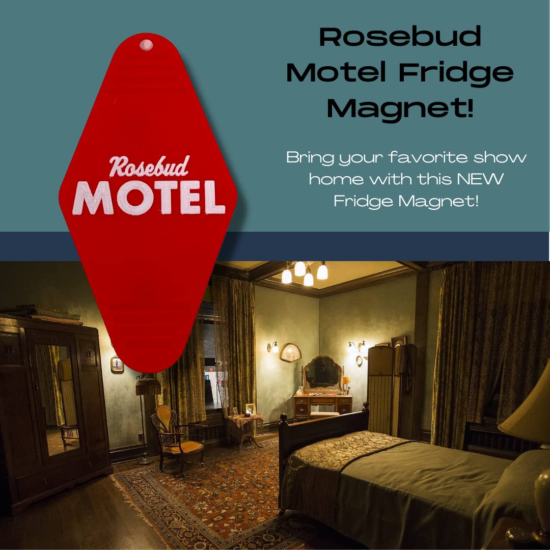 Rosebud Motel Vintage Fridge Magnet - Decorative Red Motel Key Reimagined as a Fridge Magnet