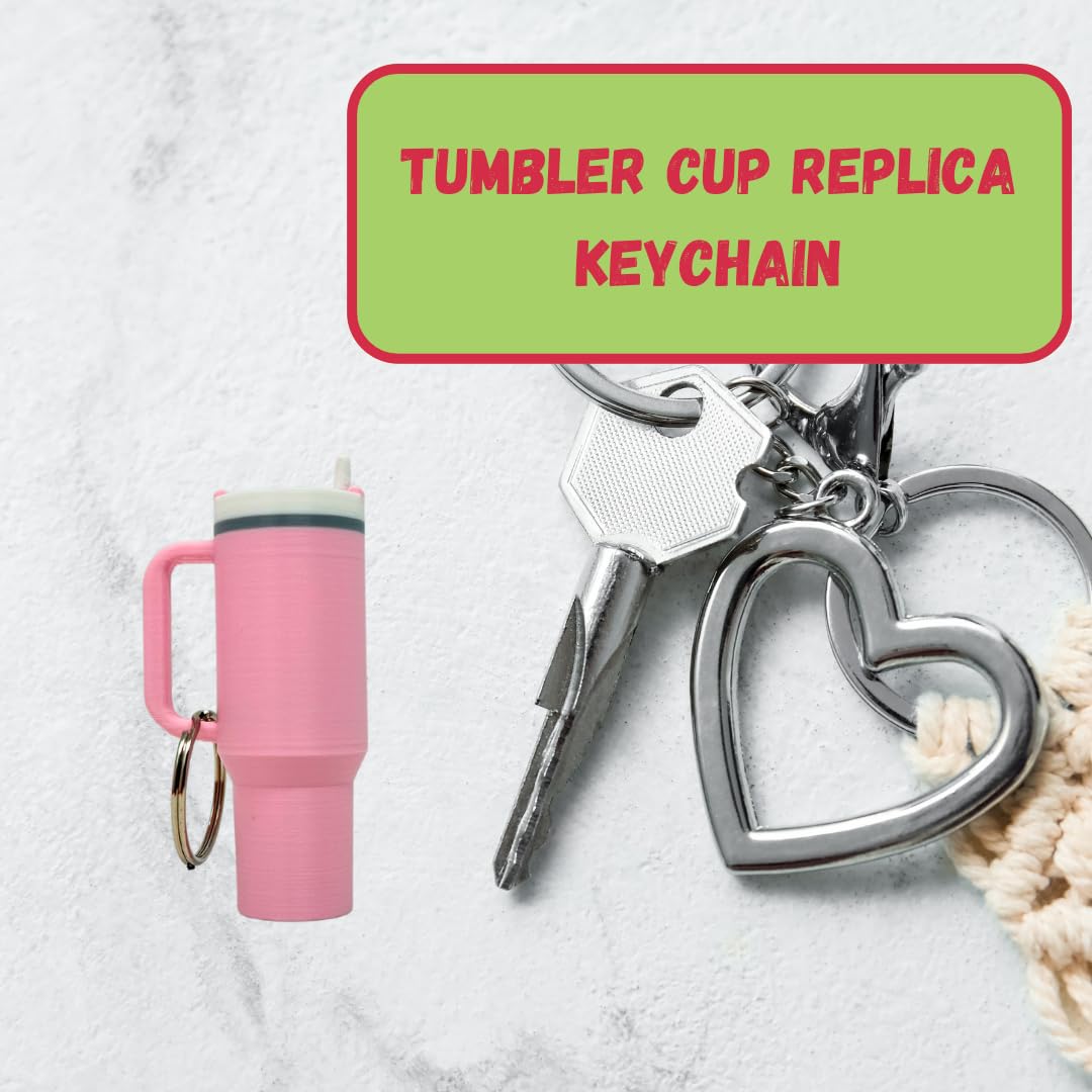 Tumbler Cup Replica Keychain | Popular Water Bottle Replica Mug Key Tag for Car Keys | Made in USA