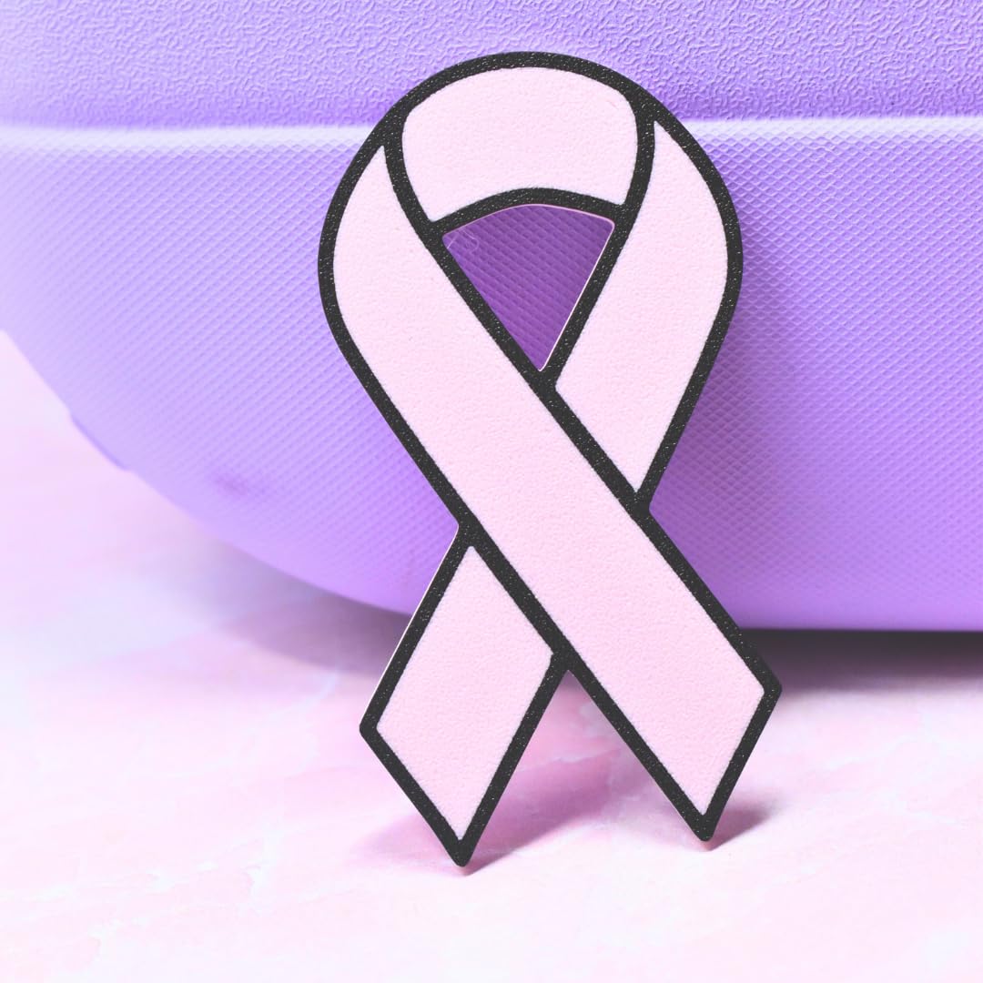 Baglets - Pink Ribbon Charm- Charm to Support Breast Cancer Awareness - Compatible with Bogg Bags, Simply Southern and other Tote Bags