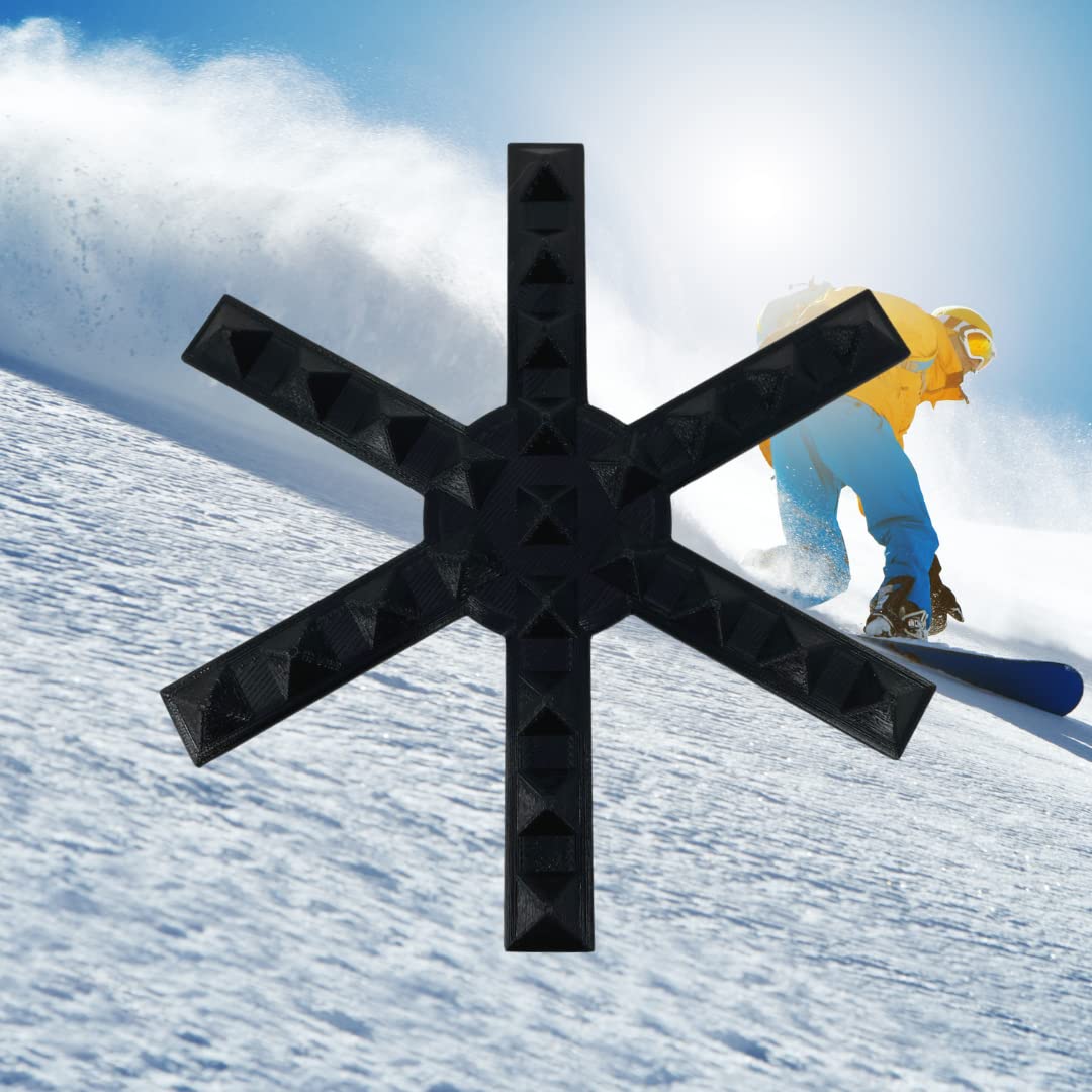 Snowboard Stomp Pad - Snowflake Spike Pattern - Specialized Stomp Pad Designed for Better Grip & Adhesion to Snowboards