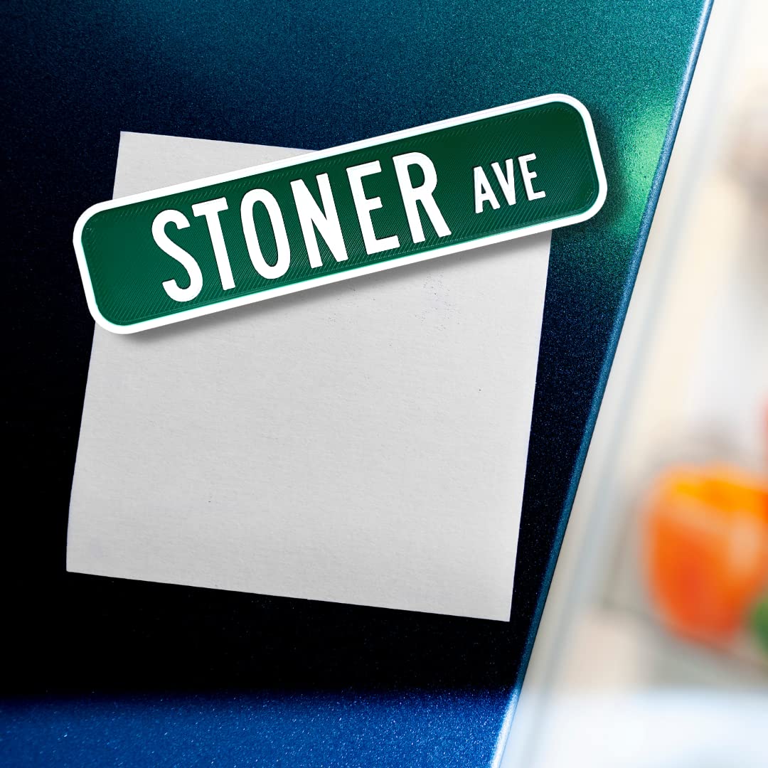 Stoner Ave Magnet - Home, Locker, Home Bar, Kitchen, or Bedroom Decorative Magnet - 9" x 2.5" Inches - Made in USA