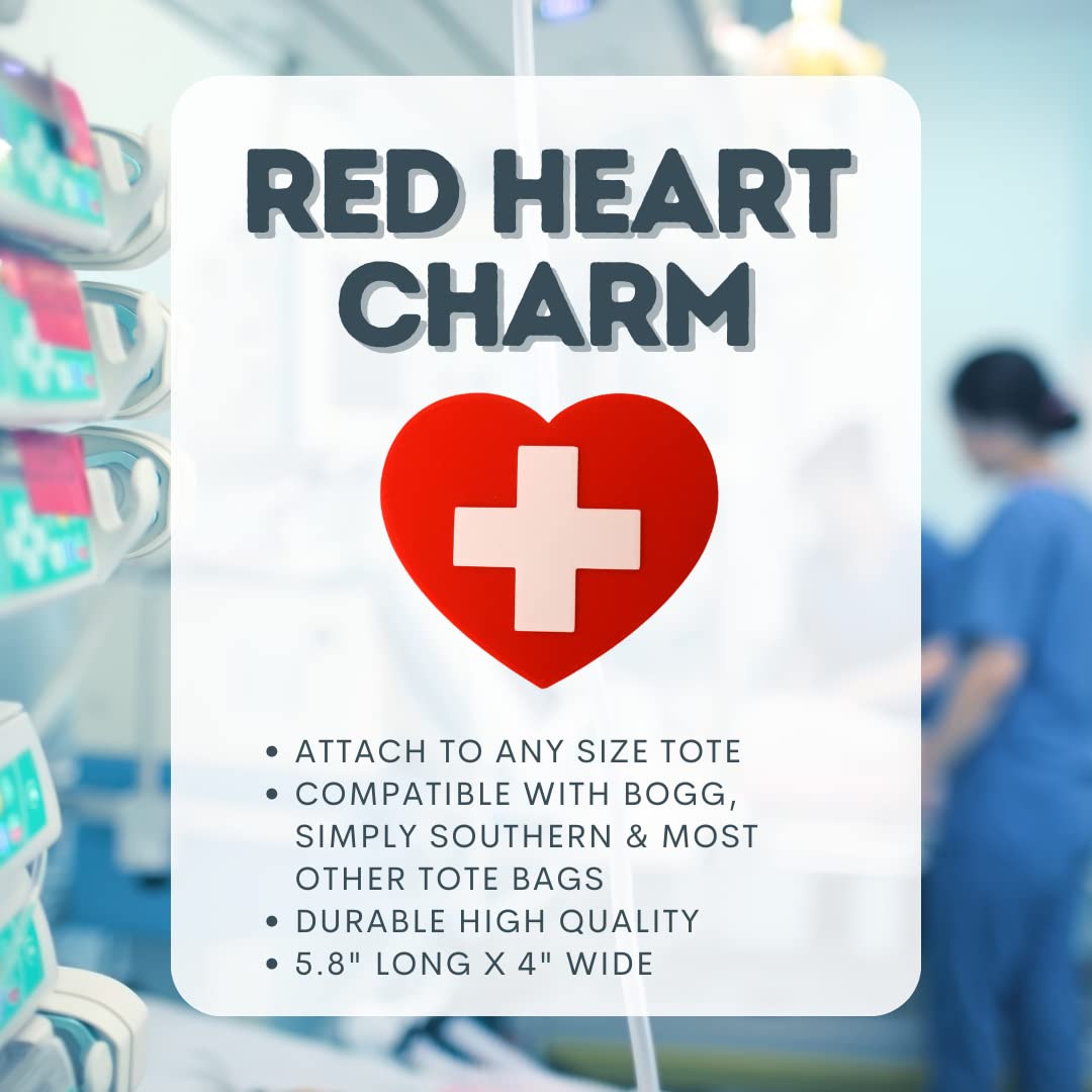 Boglets - RN Nurse Charm - Decorative Charms for Nurses - Compatible with Bogg Bags, Simply Southern and other Tote Bags