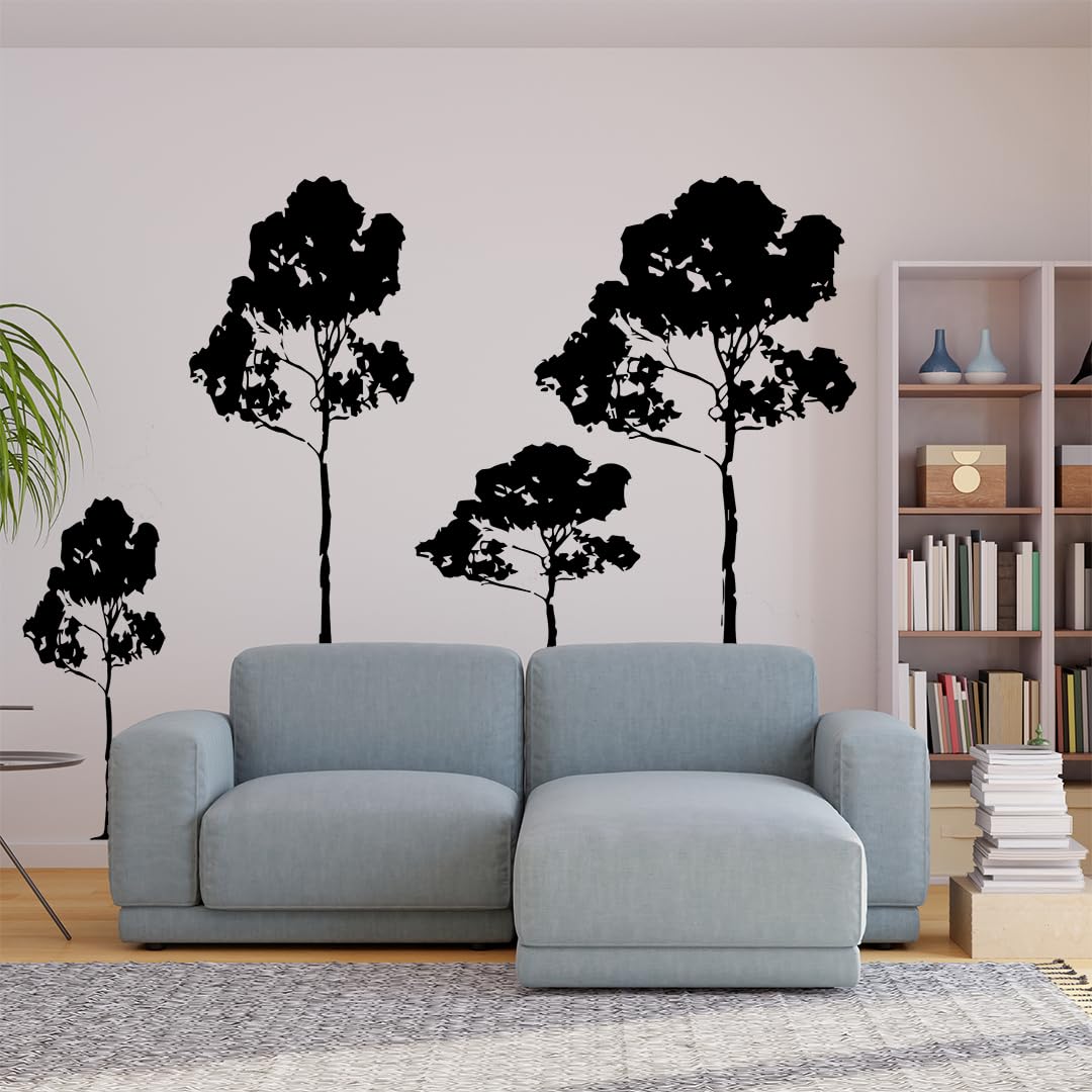 Wall Decals for Kids Rooms – Black Trees – Made in USA - Black Trees, Large