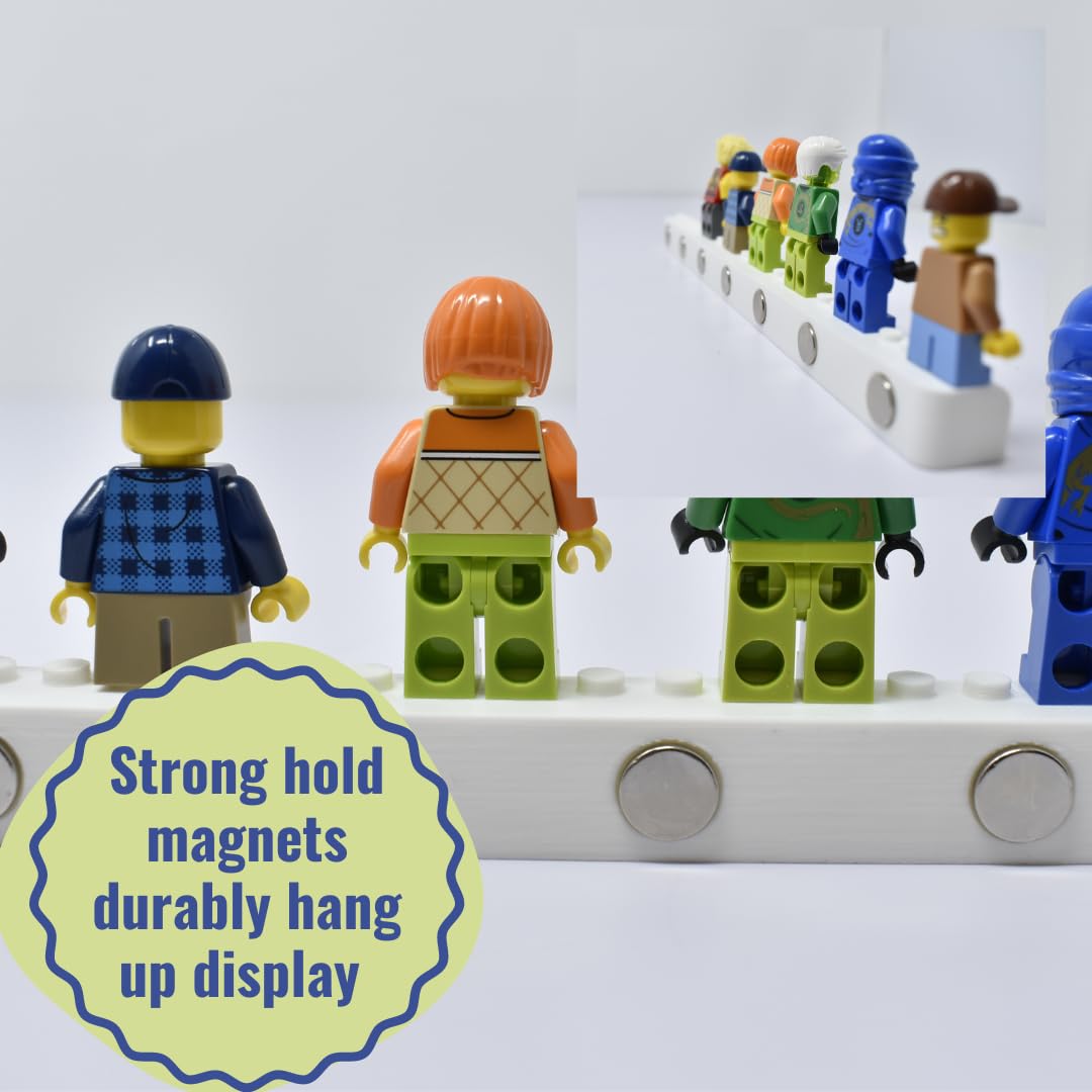 Collectibles Display Fridge Magnet Compatible with Lego Minifigures | Display Figurines on Fridge or Metal Surfaces | Made in USA