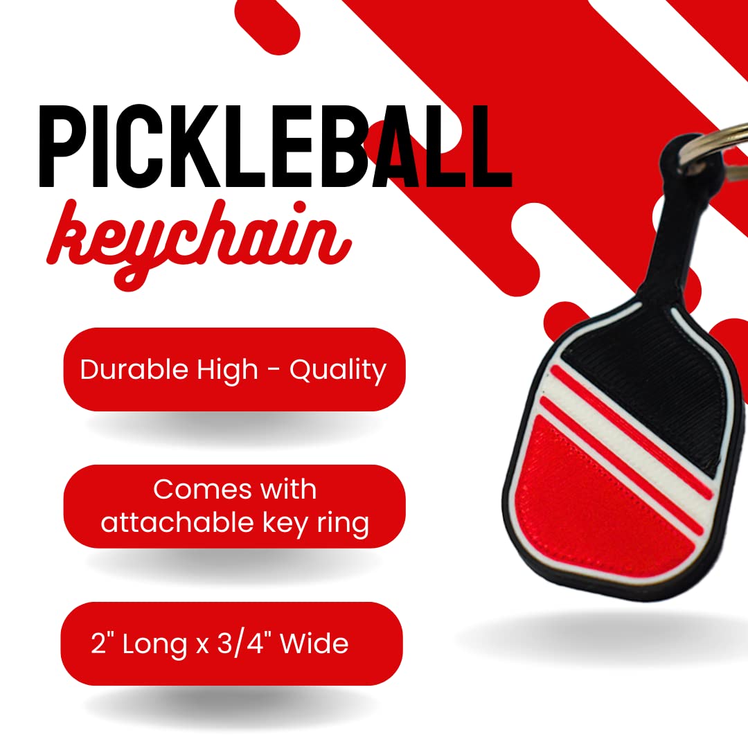 FRESHe Pickleball Keychain red