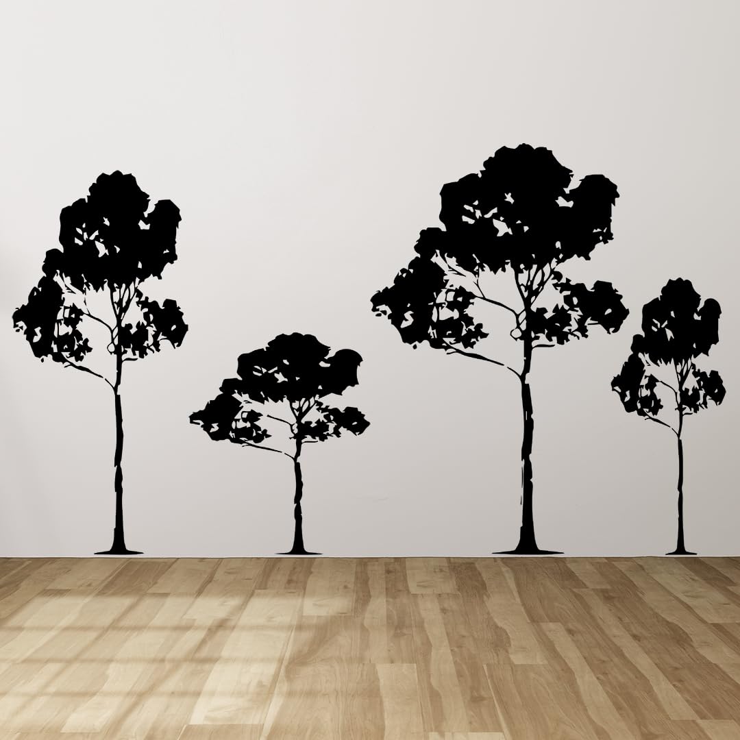 Wall Decals for Kids Rooms – Black Trees – Made in USA - Black Trees, Large