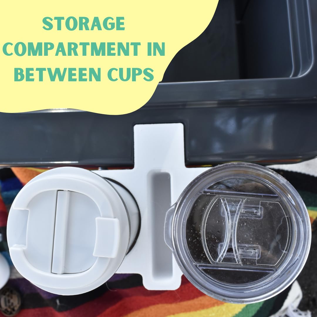 Cupholder Attachment Accessory Compatible with Yeti 35 Coolers | Drink Holder for Coolers | Made in USA