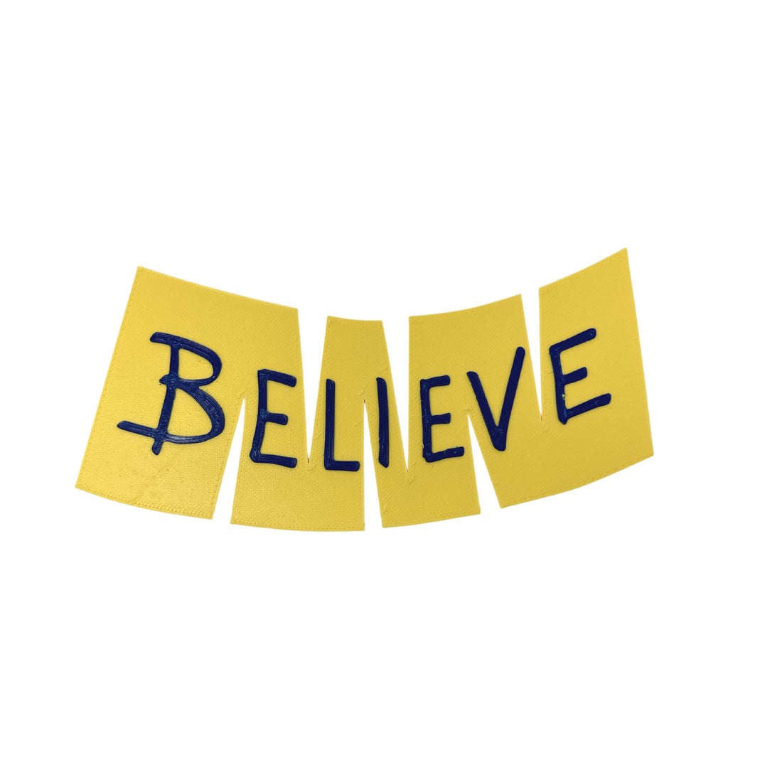 Believe Block Letter Fridge Magnet for Sports Fans | 4" W X 3" Tall | New 2023 Block Letter Edition