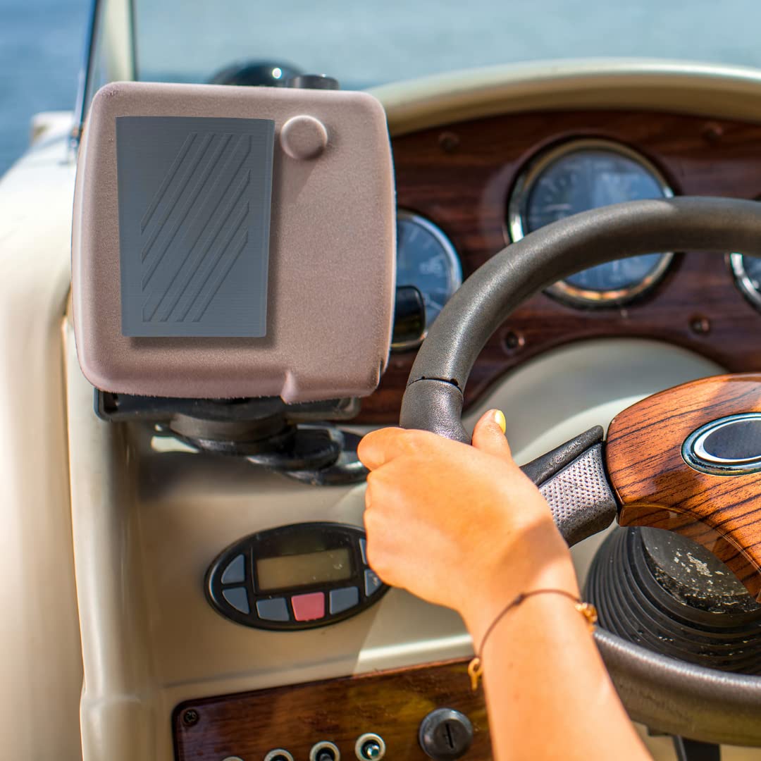 Boat Phone Holder - Keep Your Phone Dry and Safe on The Water - Easily Mounts to Any Boat and Holds Any Phone - Made in USA - Gray