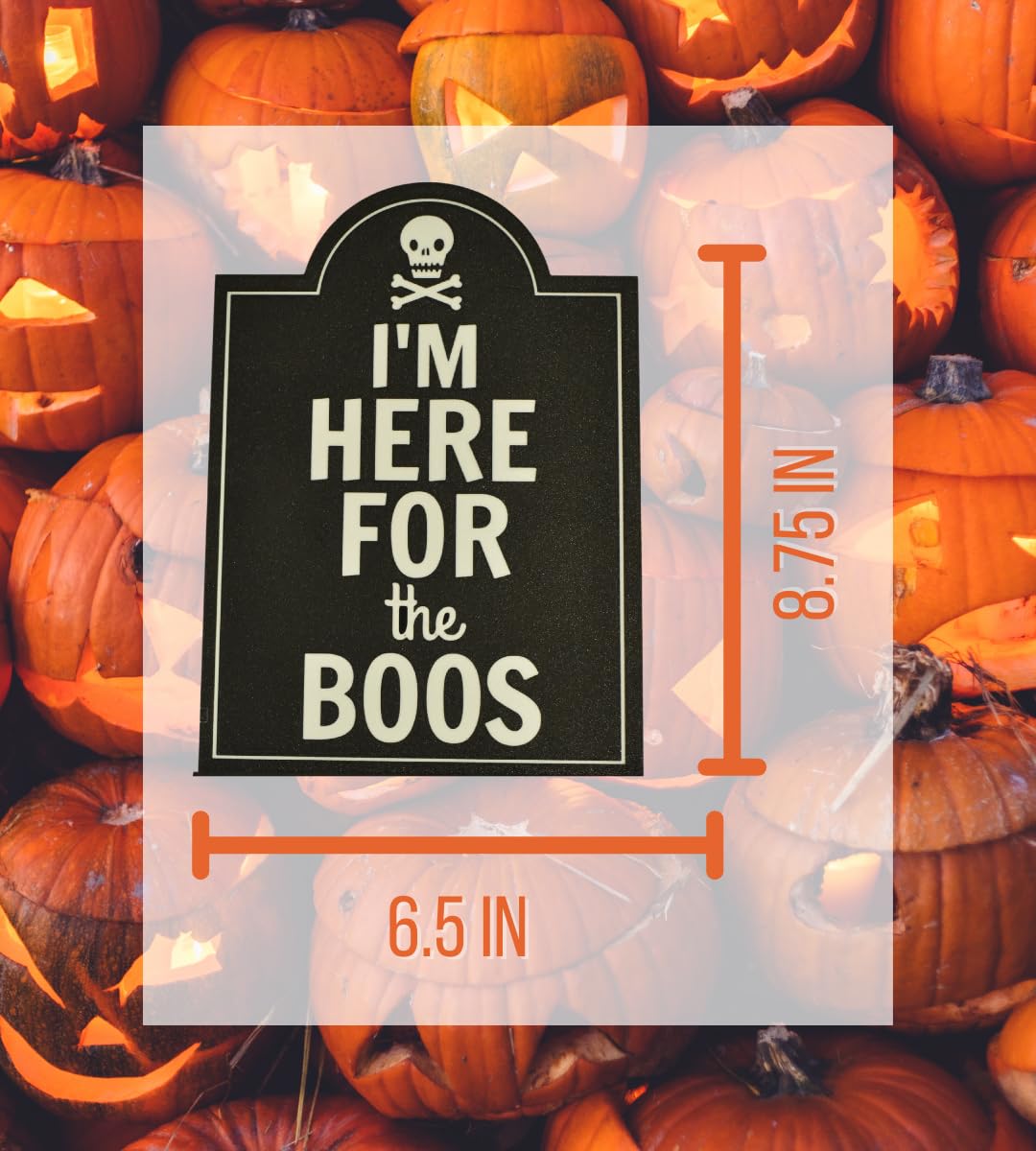 I'm Here For The Boos Halloween Bar Sign Decor | Halloween Party Decoration | Made in USA