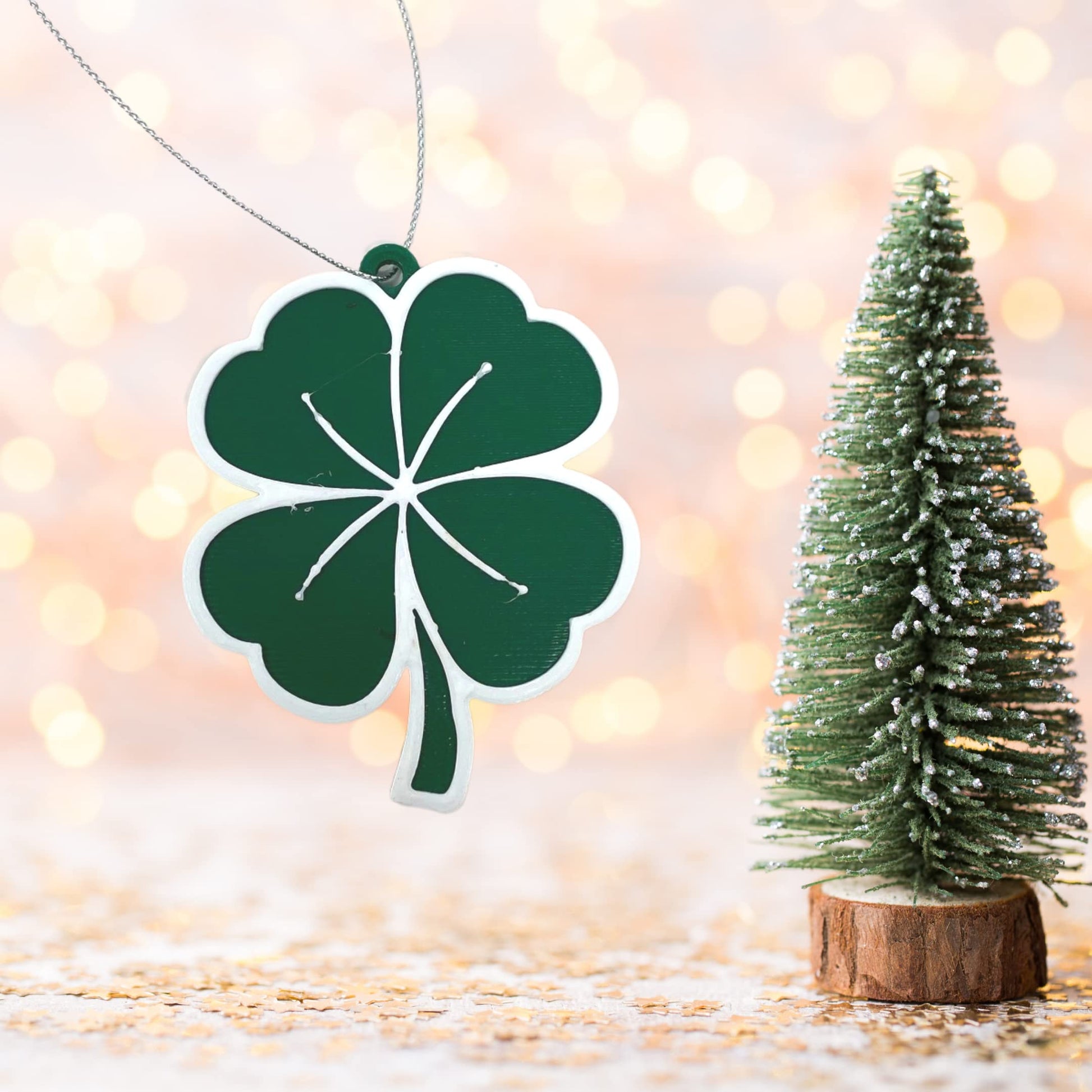 Shamrock Christmas Ornament - Decorative Christmas Ornament - Decorative Holiday Ornament - Made in The USA