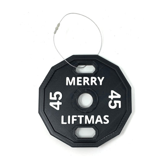 FRESHe Merry Liftmas Bodybuilding Christmas Ornament - Perfect for Weightlifters - Decorative Holiday Ornament - Made in The USA!
