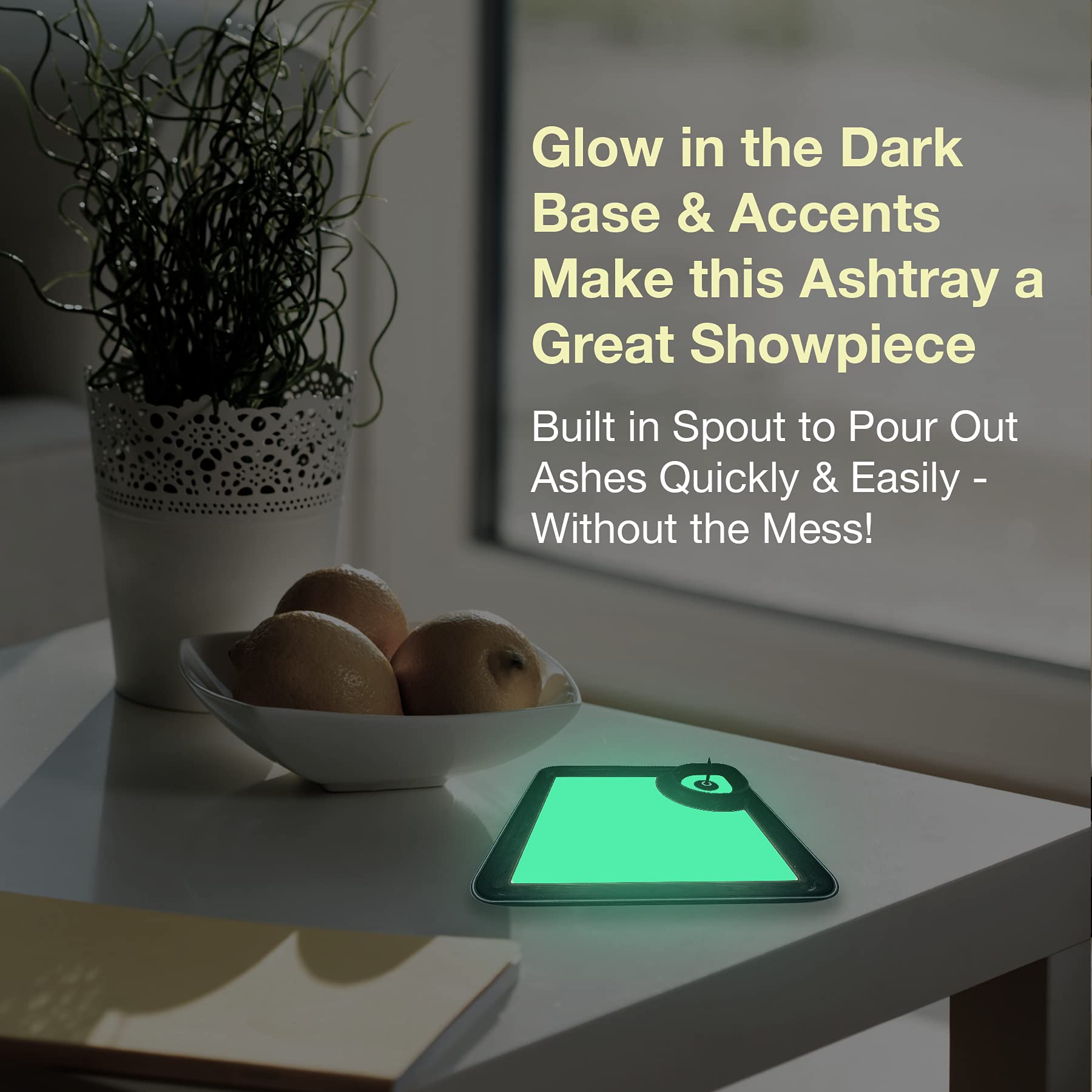 Glow in the Dark All Purpose Tray - Perfect Sized Tray with Replaceable & Detachable Cleaner Heads for Easy Storage & Travel