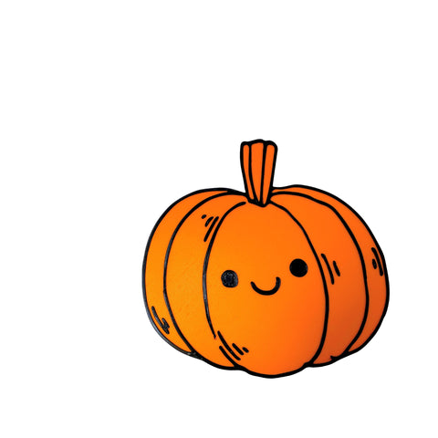 Cute Halloween Kawaii Jack-o'-Lantern Wall Sign - Decorate your Home Walls - Perfect for the Game Room Walls & Kids Room. (Jack-o'-Lantern