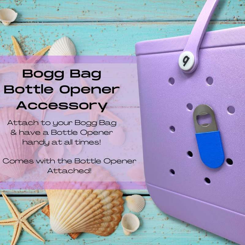 BOGLETS - Bottle Opener Charm Accessory For Bogg Bags - Keep a Bottle Opener Handy with your Tote Bag - Multiple Color Options - Made in the USA