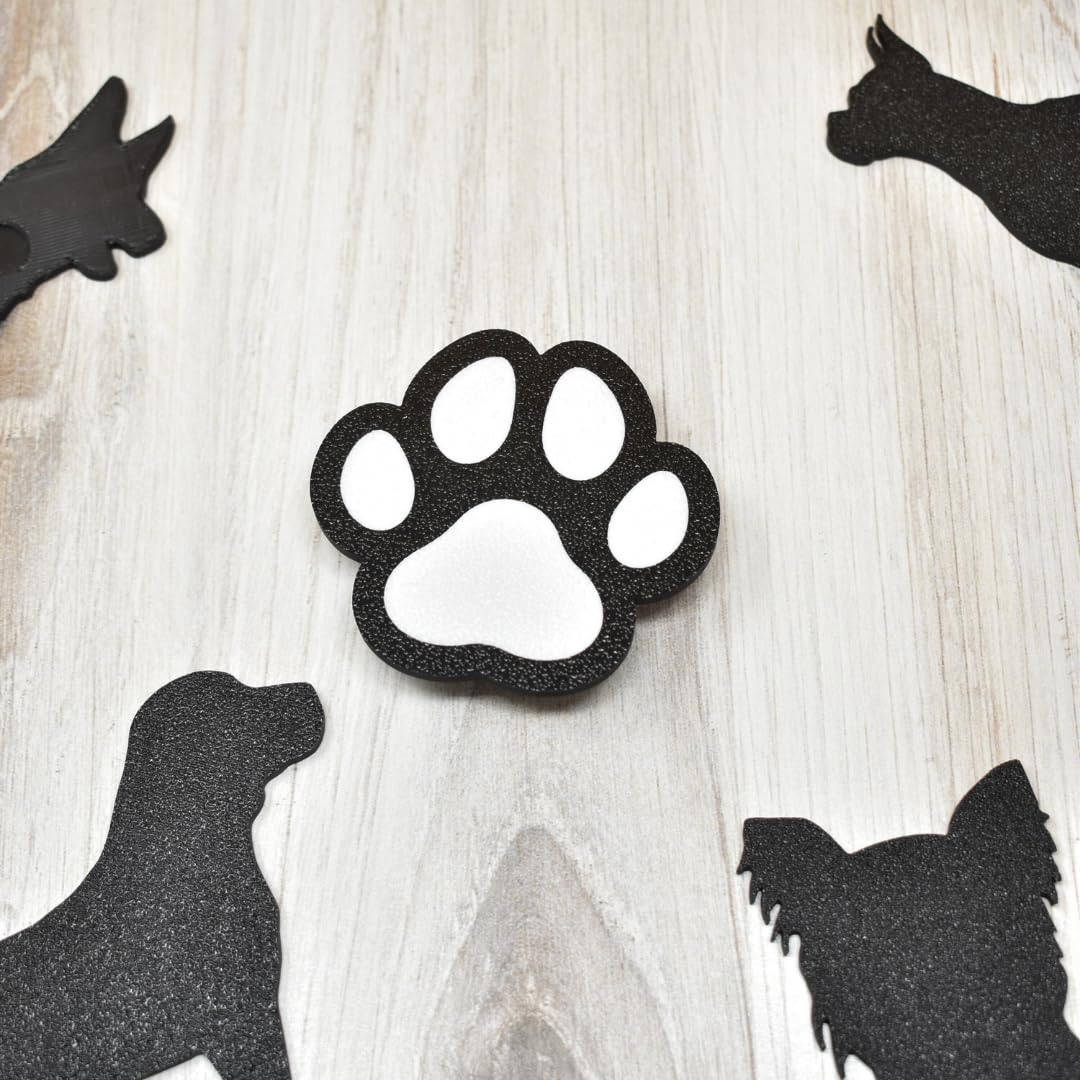 FRESHe BAGLETS - Dog Paw Charm - Decorative Charm Accessories Compatible with Bogg Bags, Simply Southern and other Tote Bags - Made in USA Dog Paw