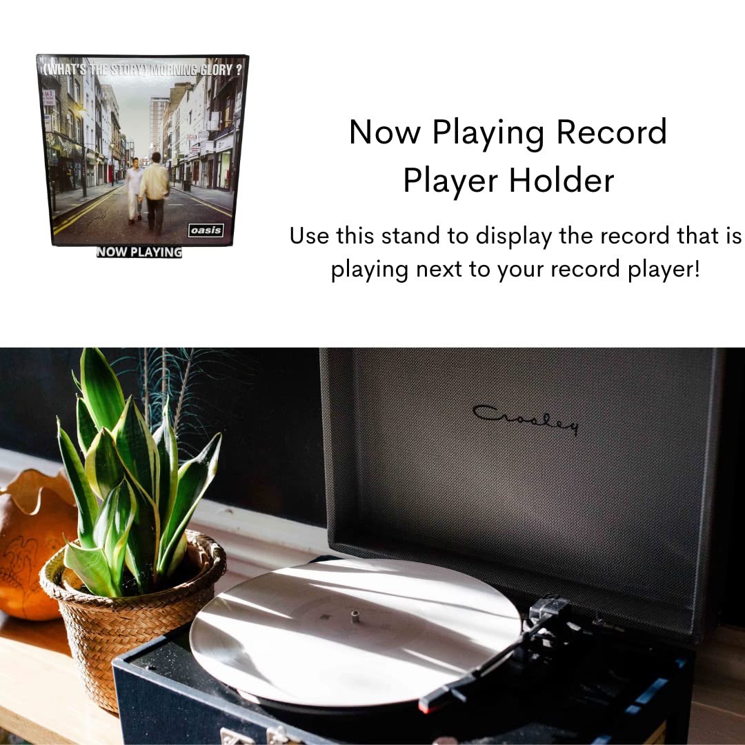 Record Player 'Now Playing' Display - Raised 3D Lettering & Minimalist Display for Vinyl Records