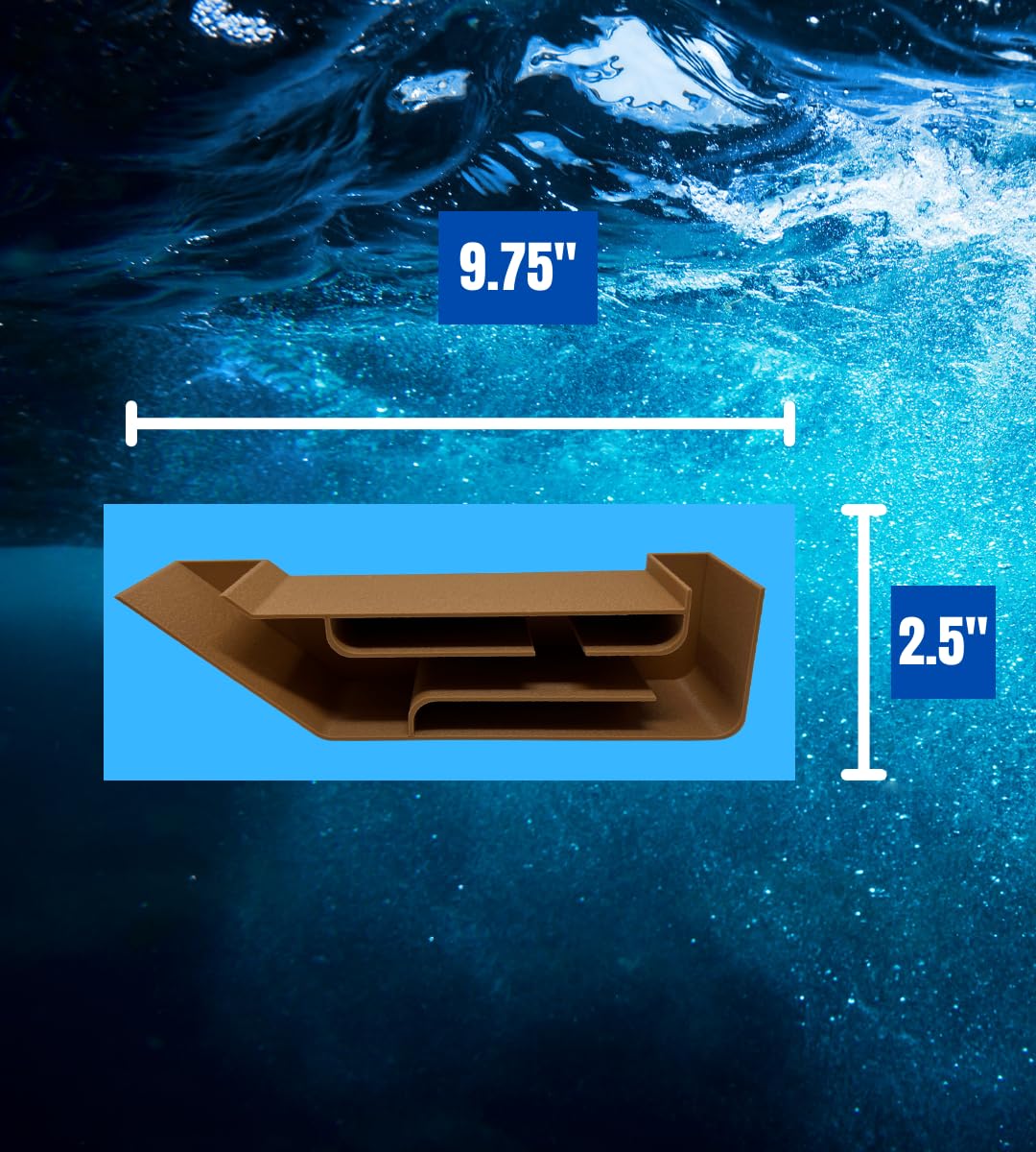 Chatelet REEFSHAPE Aquarium X-Large Underground Tunnel | Fish & Shrimp Hideout for Aquariums | Unique Underground Viewing Tunnel | 9.75" X 2.5" | Made in USA XL