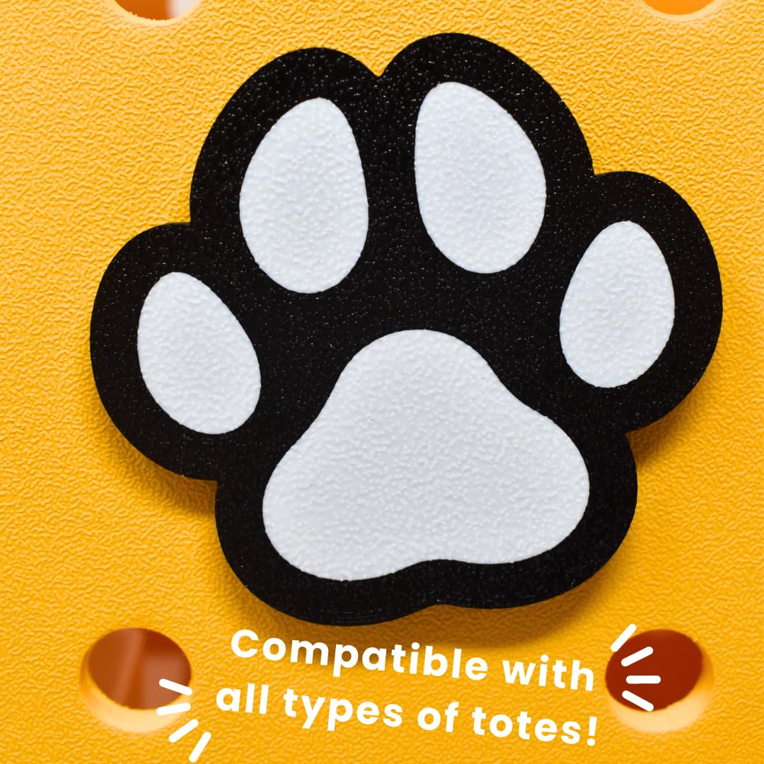 FRESHe BAGLETS - Dog Paw Charm - Decorative Charm Accessories Compatible with Bogg Bags, Simply Southern and other Tote Bags - Made in USA Dog Paw