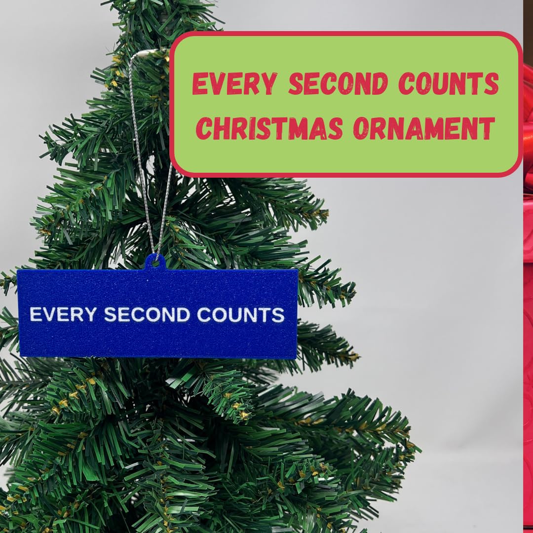 Every Second Counts Christmas Ornament | Inspirational Holiday Ornament | Made in USA