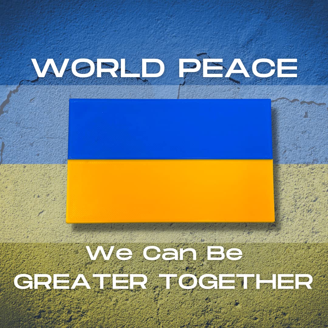 Ukraine Flag Fridge Magnet - Show Your Support for Ukraine - 3"x5" Hard Plastic Decorative Magnet